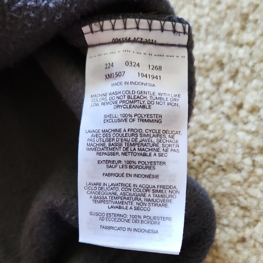 COLUMBIA Charcoal Grey Fleece Jacket Rustic Orange Details Men Sz M Gorpcore - Picture 11 of 16